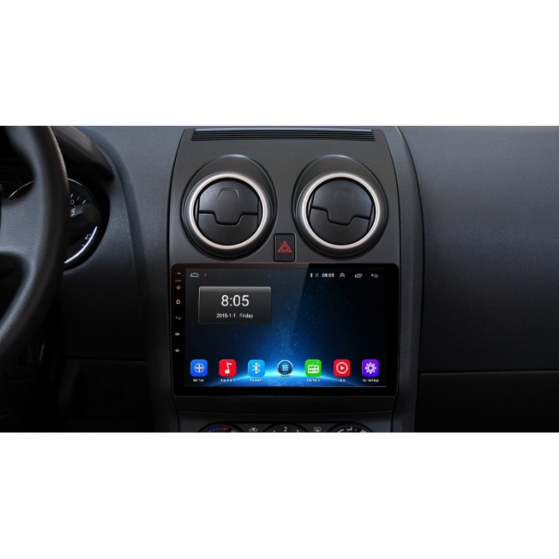 Autoradio Android GPS 9 Nissan Qashqai 2 DIN HD Carplay Mirrorlink