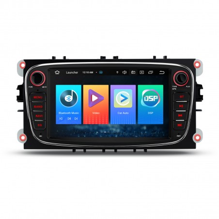  Radio estéreo de coche para Ford Focus II Mondeo 9 S-Max C-Max  Kuga (2008-2011), Android 11 estéreo de coche con CarPlay Android Auto,  pantalla táctil de 7 pulgadas con Bluetooth, GPS