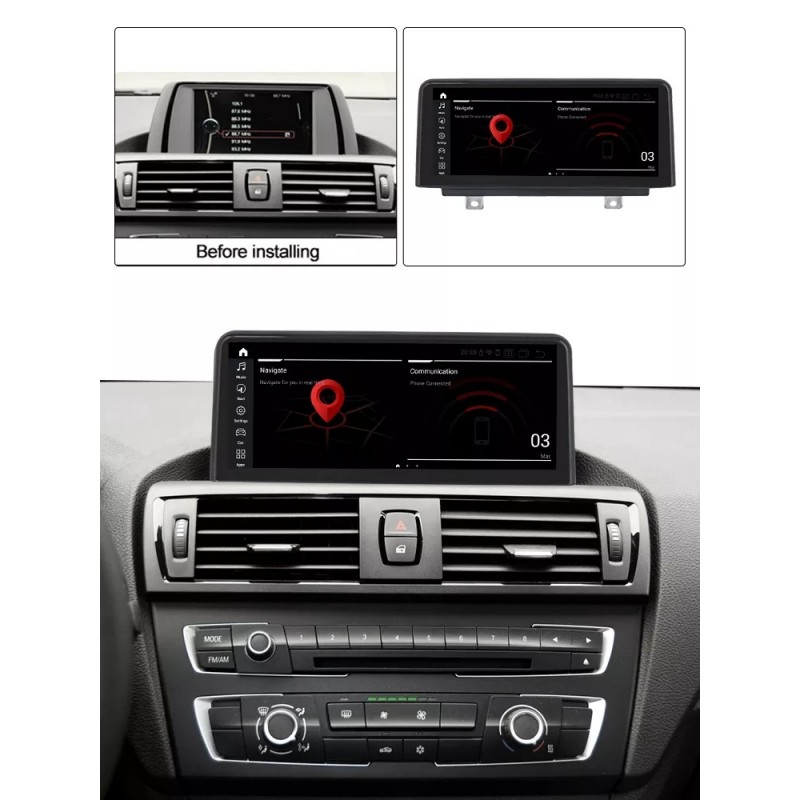 Autoradio Android 10,25 GPS BMW Serie 1 F20 F21 Serie 2 F22, F23 USB SD  Mirrorlink Carplay