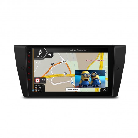 Autoradio Android BMW Serie 3 E90, E91, E92, E93 9 HD GPS Mirrorlink  Carplay