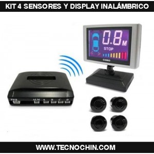 Kit 4 Sensores y Pantalla LED - INALAMBRICO Tipo 3